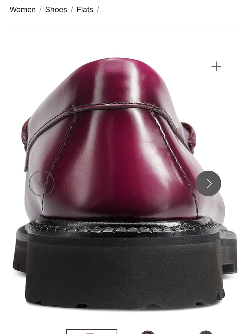 NWOT G.H. Bass Originals Weejuns Whitney Candy Lug Loafers In Plum Womens US 8 - Picture 4 of 16